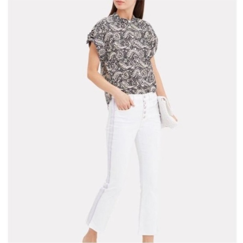 Veronica Beard Sanaa Button Down Floral Print Top - size 12​ - Picture 3 of 6